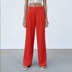 Zara Red Trousers